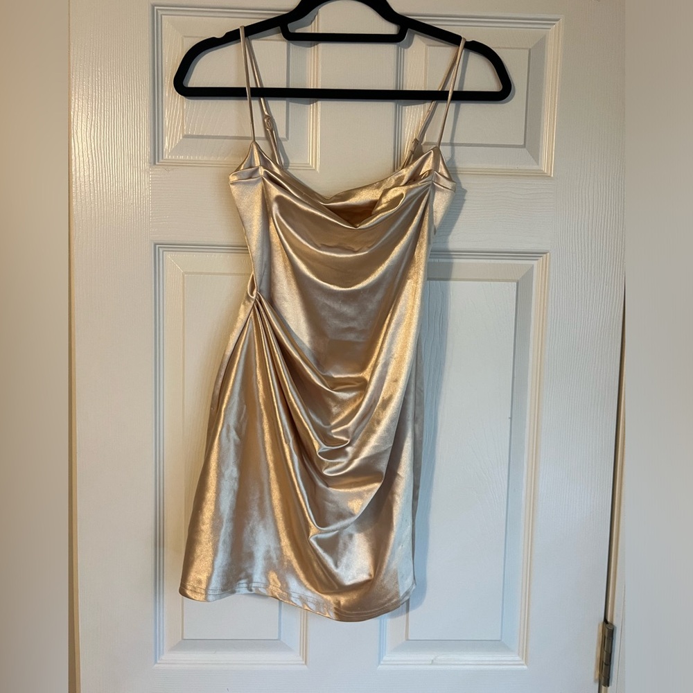 Lucy In The Sky Gold Mini Dress